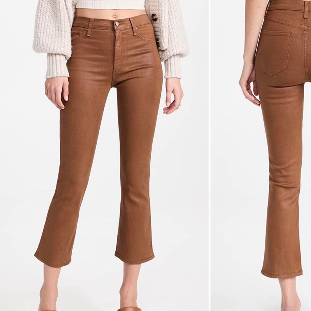 Pistola Coated High Rise Crop Boot Jeans